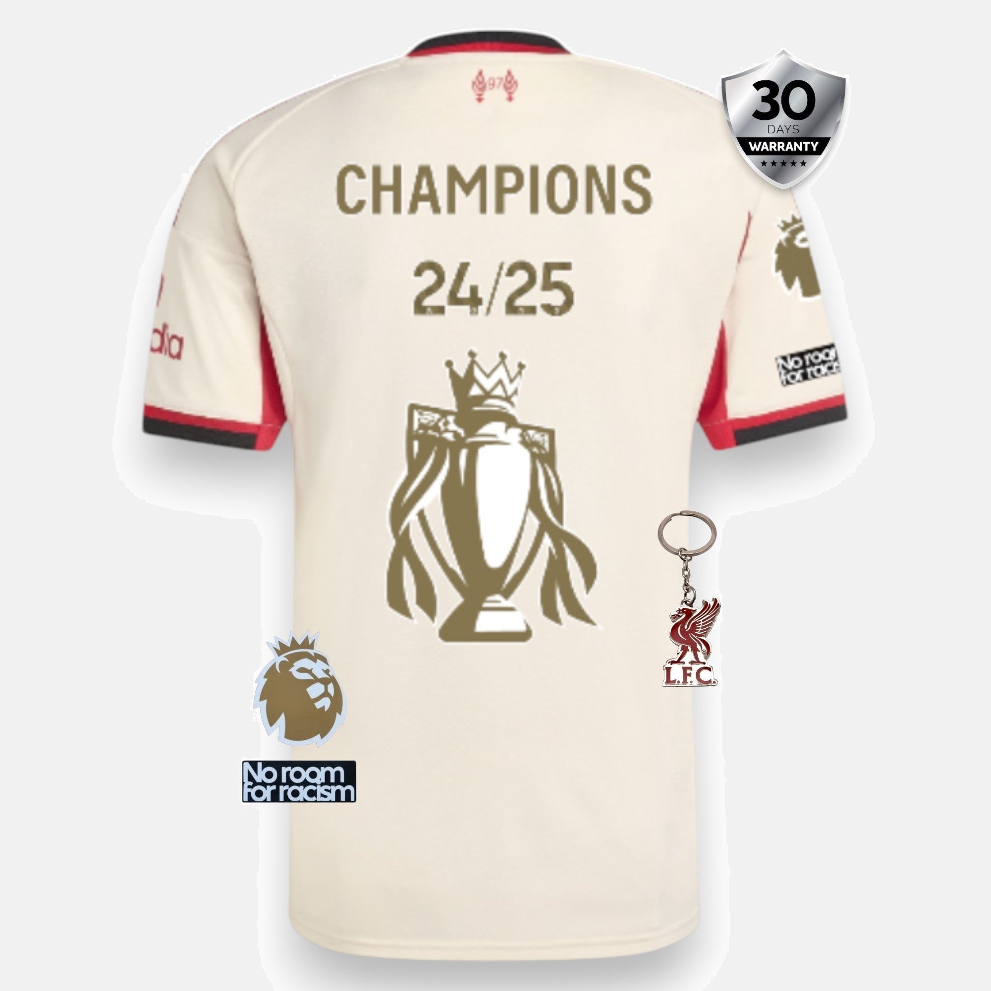 Liverpool Away Jersey 2025/26 - CHAMPIONS 24/25 & Gold Trophy