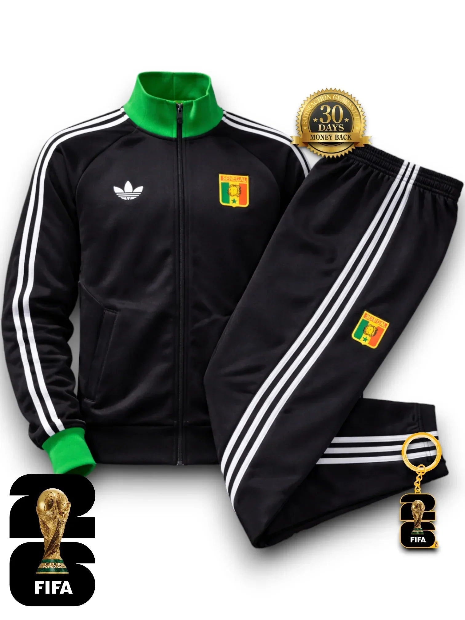 Senegal World Cup 2026 TrackSuit Black Jacket