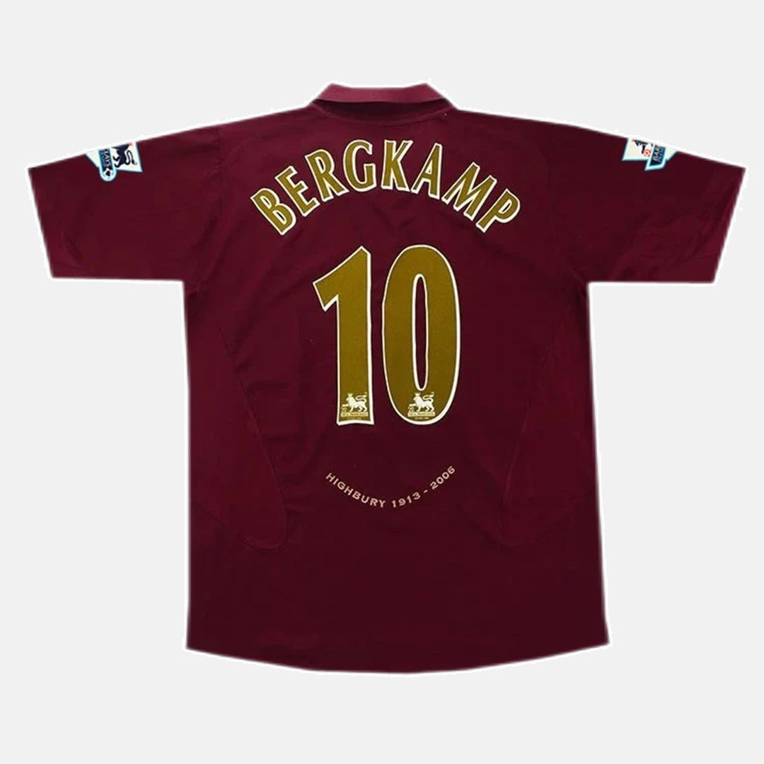 BERGKAMP #10 Arsenal Retro Jersey Home 2005/06